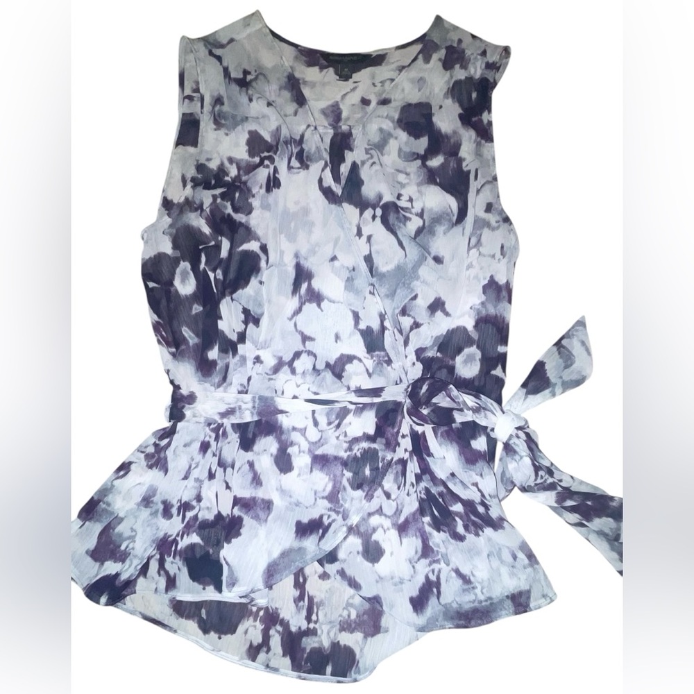 Banana Republic Floral Sleeveless Wrap Top